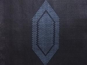 アンティーク　亀甲模様織り出し本場夏大島紬着物(5マルキ)